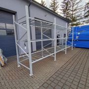 Regał magazynowy półkowy H200cm długi 651cm warsztat garaż hala sklep