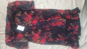 sukienka rozmiar 44 czarna czerwone kwiatki Nowa Nieużywana