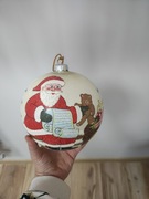Duża bombka z motywem Świętego Mikołaja 15 cm 