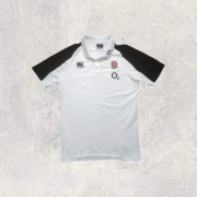 Canterbury rugby O2 vintage polo sport białe L