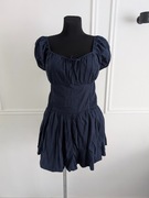 Krótki granatowy kombinezon sukienka, hiszpanka, nowy, bawełna, Hollister