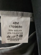 The King (slim) dwuczęściowy garnitur CZARNY 48