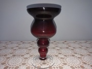 Wazon szklany Bałwanek Tarnowiec vintage