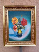 OBRAZ OLEJNY   sygnowany,,MARTWA NATURA "