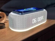 ZEGAREK BUDZIK CYFROWY Z TERMOMETREM LAMPKA NOCNA ŁADOWARKA INDUKCYJNA 15W