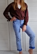Spodnie jeansowe gumowane Cropp 10 lat + r. XS