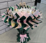 Bukiet z róż mydlanych i zdrapek 