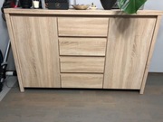 Komoda, szafki nocne, zestaw, dąb sonoma,sypialnia