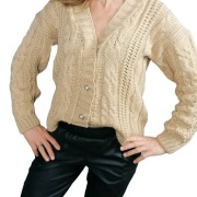 Sweter rozpinany karmel