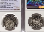 200000 ZŁ Próba NIKIEL 1993 K. IV JAGIELLOŃCZYK PÓŁP. NGC PF69 ! PIĘKNA