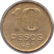 ARGENTYNA 10 peso 1985 KM# 93, XF