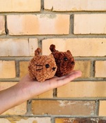 Pluszowy kot kotek zabawka maskotka szydełko rękodzieło