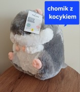 Chomik 3w1 maskotka, kocyk,poduszka szary NOWY