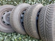 4 jak nowe zimowe Semperit master grip 2 195/65 r15 felgi skoda octavia