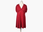 Sukienka trapezowa Next, wiskoza czerwona panterka animal print Plus Size