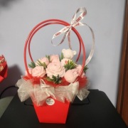 Flower box  z  wosku  sojowego  , pachnący 