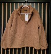 Beżowa Ciepła Bluza Damska Sherpa r XL Sinsay 