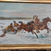 "Atak wilków" - obraz olejny z 1934r.