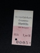 Magnes Bilet Gramenz (Grzmiąca) - Stettin