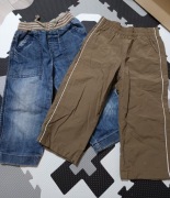 2x Spodnie chłopięce -  Jeansy i dresowe rozmiar 98