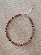 Bransoletka na lince piasek pustyni turmalin regulacja przedłużka,