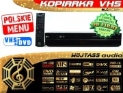 Kopiarka VHS na DVD Przegrywarka LG HDMI menu PL
