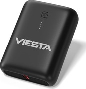 Power Bank VIESTA 9000 mAh USB-C, Szybkie Ładowanie, Wskaźnik LED black