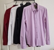 Komplet 4 eleganckich koszul męskich rozmiar L  (42 182-188 cm)  - używane