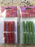 Klamerki brokatowe 2 opakowania po 8 sztuk