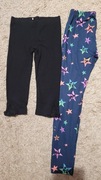 Legginsy 2 szt 146 długie i kolarki
