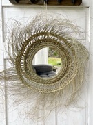 Lustro z trawy morskiej dekoracja BOHO taras balkon oryginalne