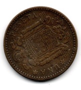 1 peseta Hiszpania 1953 rok