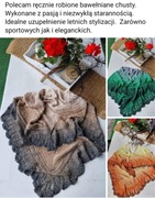 Ażurowa chusta ręcznie zrobiona 