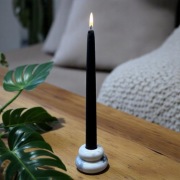 Świecznik z żywicy "kamienny" h 4 cm