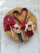 Ozdoby świąteczne z makramy choinka zawieszka świąteczna choinki BOŻE