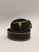 Pasek kowbojski z metalową klamrą cowboy 