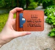 Portfel Bad Mother Fucker z klipsem skórzany na banknoty na karty