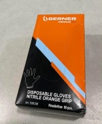 Rękawiczki gumowe nitrylowe Berner orange 90szt. XL 