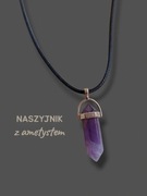 Naszyjnik z kamieniem, ametyst