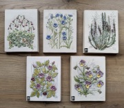 Jie Gantofta ozdobna tabliczka vintage, kafel, Szwecja