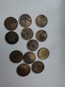 Zestaw PRL mosiądz 2-5-10 zl