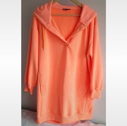 Neonowa bluza tunika pomarańcz oversize r M