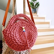 Torebka w stylu boho na szydełku. Rękodzieło.