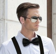 Czarna męska muszka 