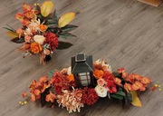 Kompozycja stroik z wkładem na grób cmentarz lampion solarny