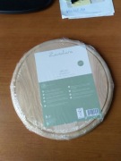 Fajna OKRĄGŁA DESKA DO krojenia 25 cm BUKOWA
