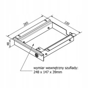 SZUFLADA PODWIESZANA POD BLAT / BIURKO - ARCEO 22 czarny
