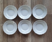 Porcelanowy talerz obiadowy głęboki z okresu PRL Wałbrzych ø 22,5 cm 