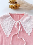 Kołnierzyk damski Boho chusta koronka wiązany 