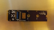 Adapter M.2 M-Key na Port PCI-E X1 USB3.0 do koparki